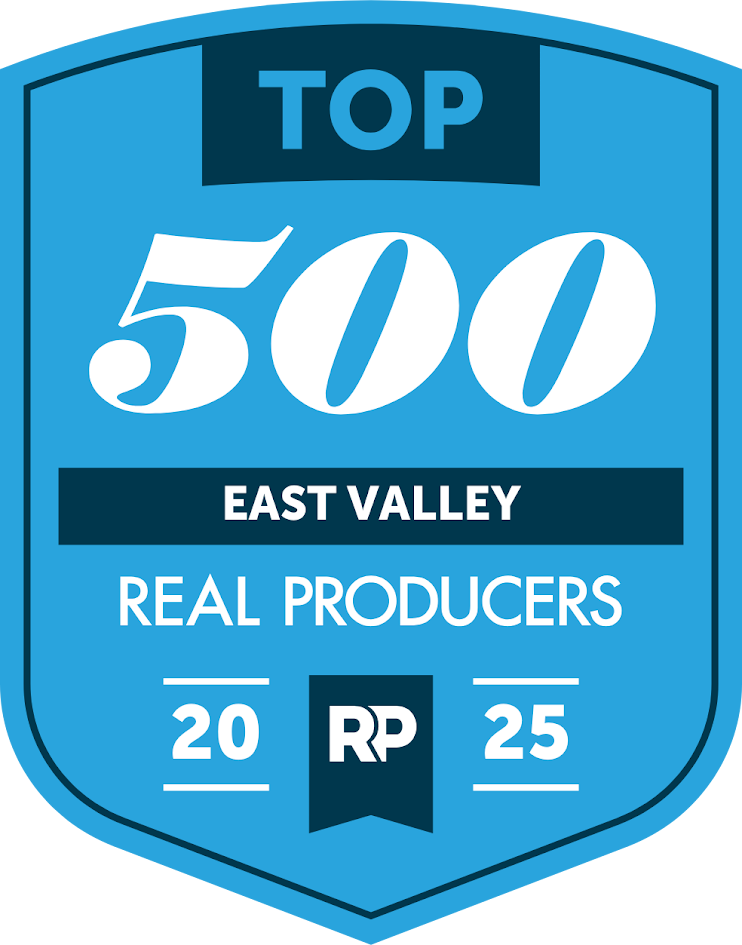 Top 500 East Valley Real Producers 2025 badge